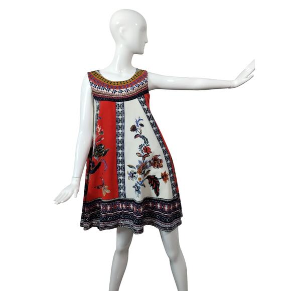 Anthropologie Maeve Women's size Small Colorful Luxury Cirque Swing Cotton Dress - Picture 1 of 12